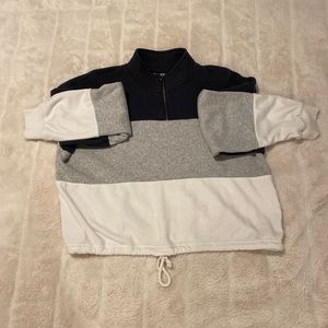 Oversized colour block crewneck
